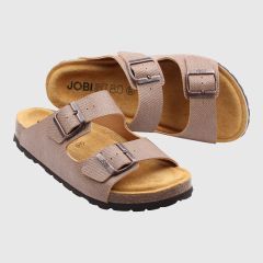beige sandal, toffel med softsole 8.0