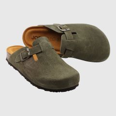 Barcelona sandaltoffel i färg khaki. SoftSole 8.0 innersula.
