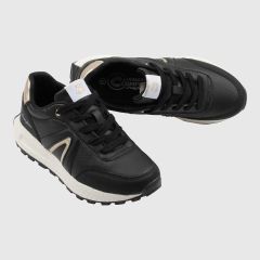 Svart Sneakers guld inslag 