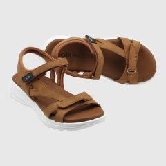 Brun sportsandal som med god avlastning gör både kropp och knopp glada.