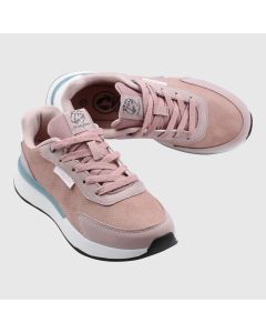 Flerfärgad retrosneakers med komfortinnersula.