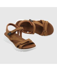 Brun sportsandal som med god avlastning gör både kropp och knopp glada.
