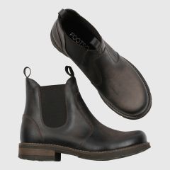 Klassisk gråbrun jodhpurs / chelsea boots i skinn med bekväm dämpningssula.