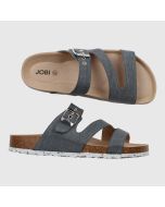 Arbetssko i ny sandalmodell. Svart matt ovandel och skön ergonomisk fotbädd på sviktande korksula. 