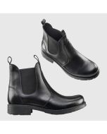 Klassisk svart jodhpurs i skinn med bekväm dämpningssula.