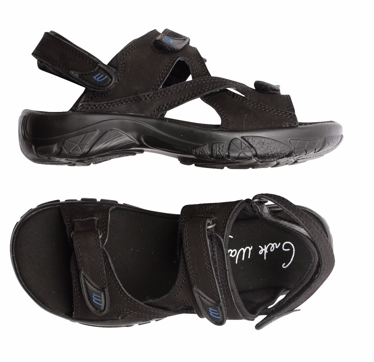 Svart sportsandal på Grete Waitz bekväma och väldämpande innersula.
