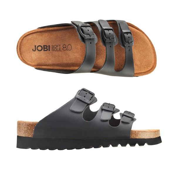 Sandal med kil som avlastar vid hälsporre.