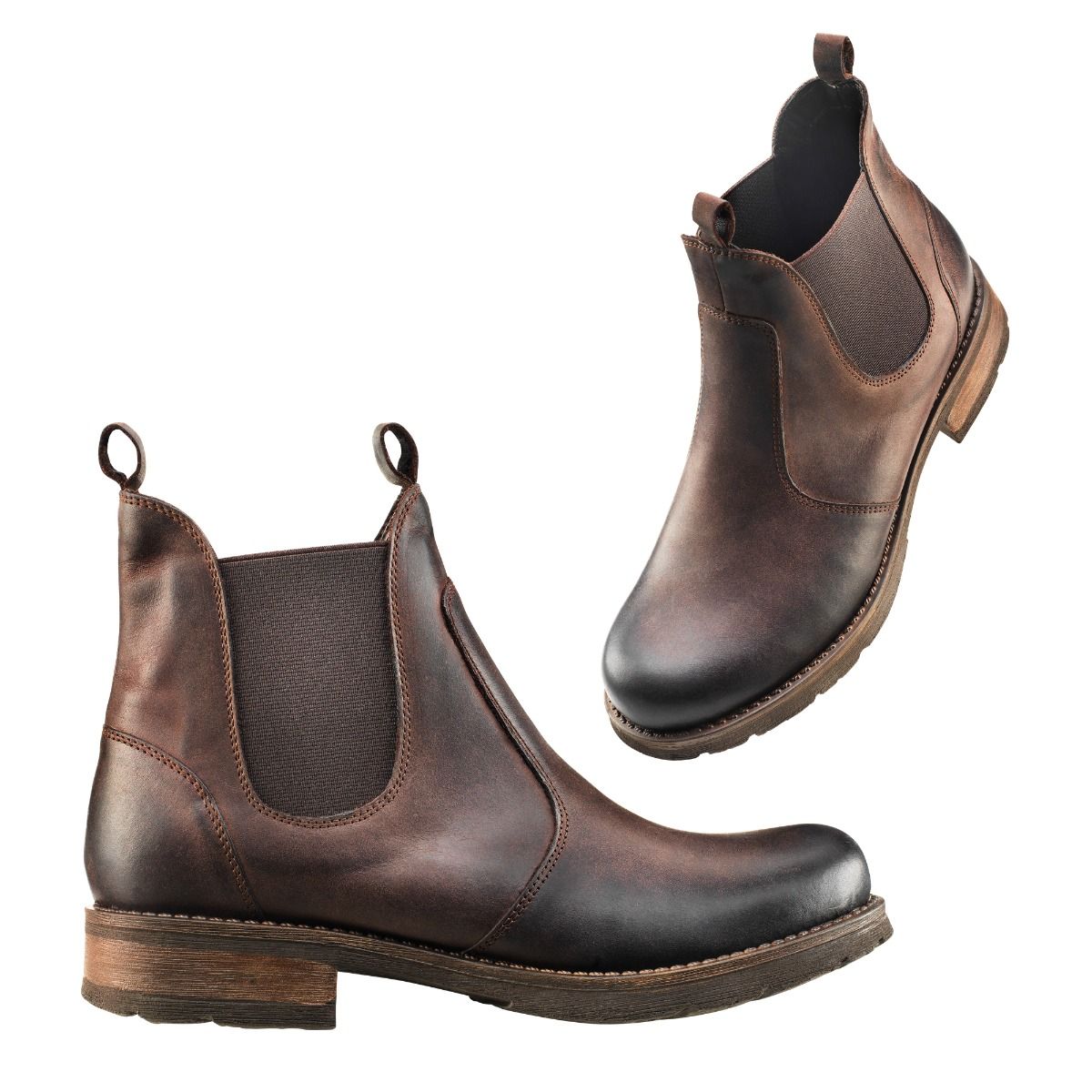 Klassisk brun jodhpurs i skinn med bekväm dämpningssula.