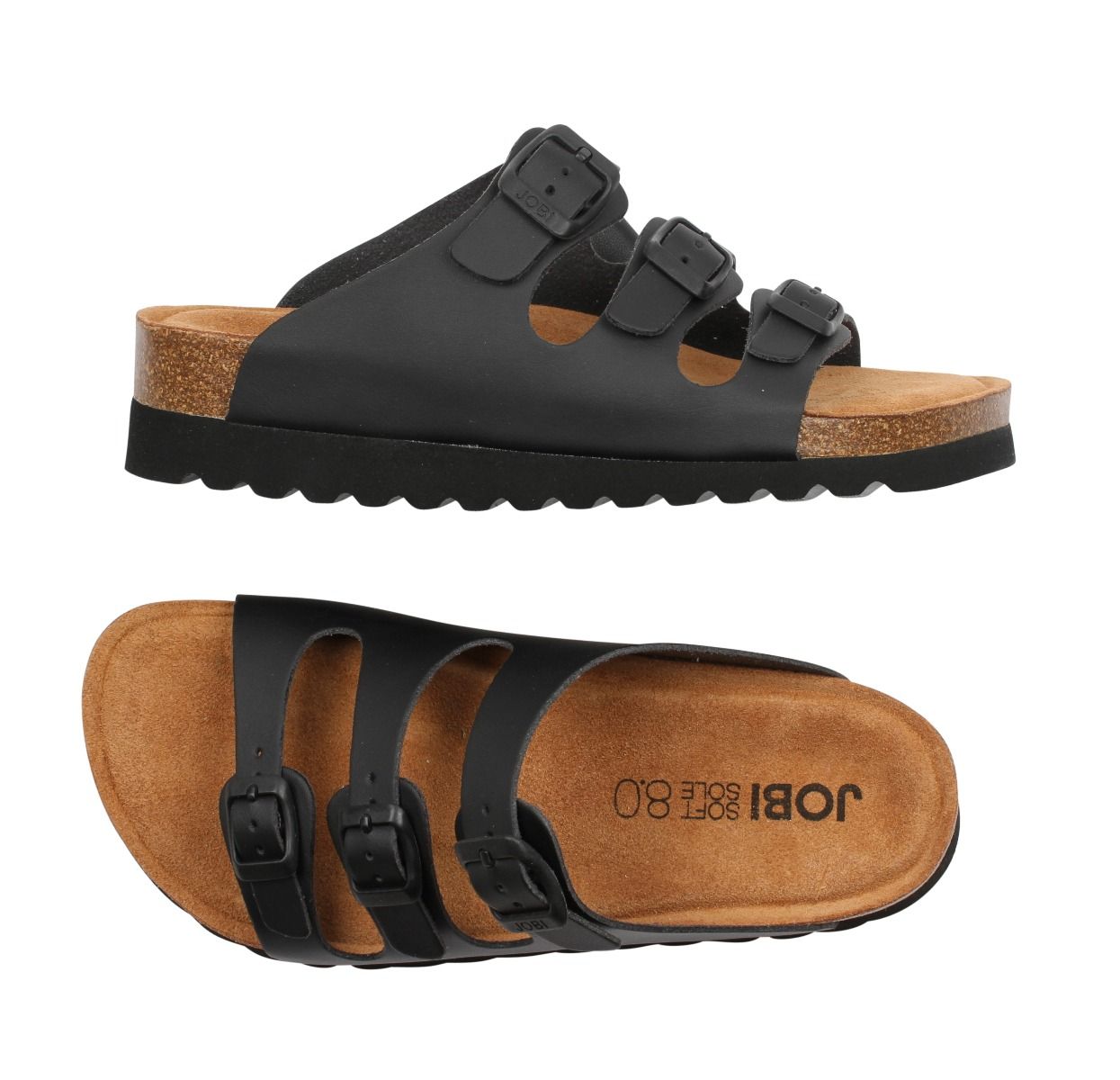 Sandal med Softsole 8.0 - sobert blå ovandel av präglat skinn.