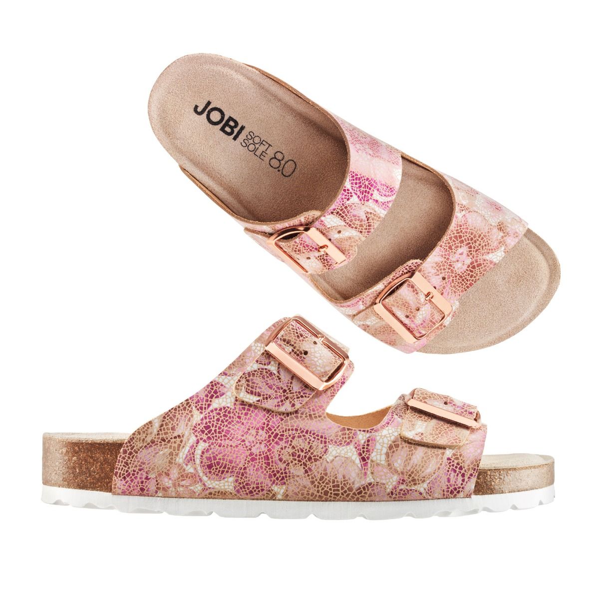 Somrigt blommig sandal i canvas. Bekväm med mycket god dämpning.