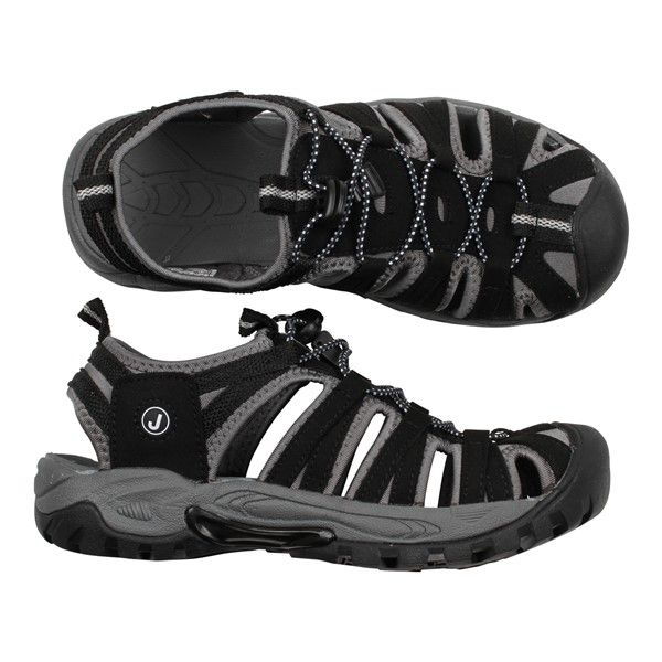 Svarta lätta arbetsskor hikingsandaler med täckt tå. Avlastande sula som dämpar avlastar fötter och kropp.